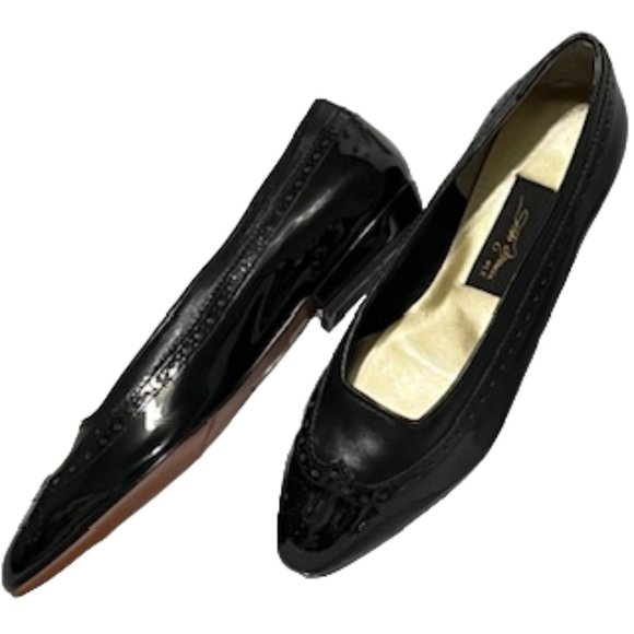 SESTO MEUCCI OLE Black Patent Leather Flats 5.5M - Picture 14 of 16